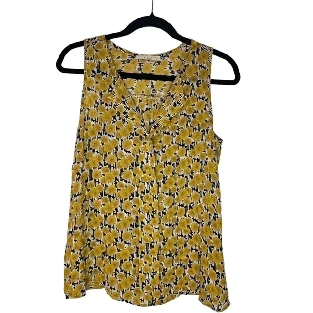 Fun2Fun‎ Sheer Tank/Blouse - Size Medium - Yellow/Black